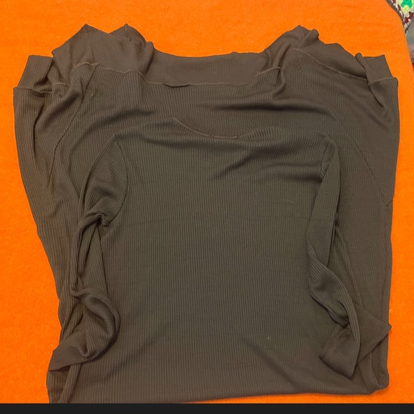 Zara brown long ribbed handkerchief midi dress NWT - Picture 8 of 9